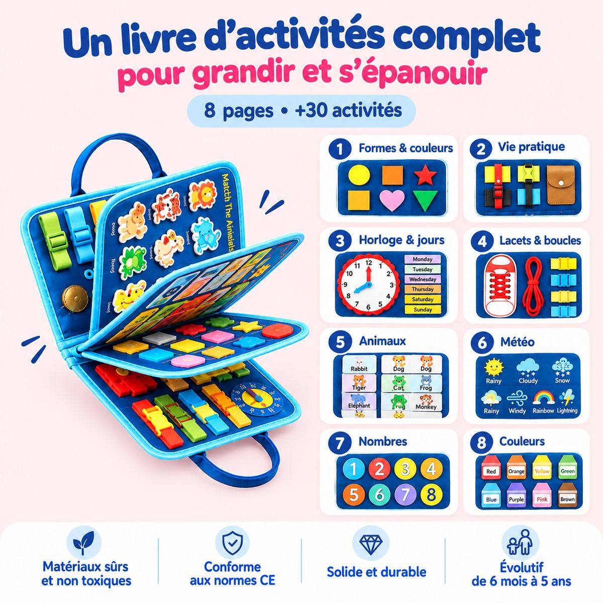 Le livre d'activités Montessori - VELORIA