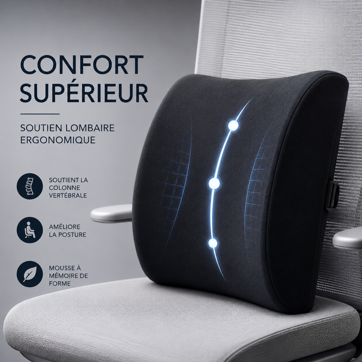 Ergonomic lumbar cushion - Veloria